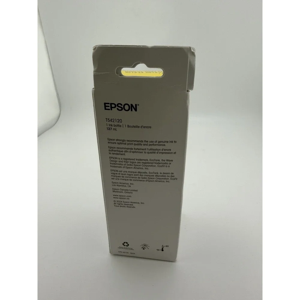 EPSON 542 EcoTank Ink Ultra-high Capacity Bottle Black (T542120) Exp. 11/2030